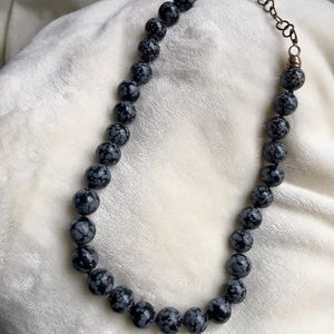 Snowflake Obsidian Necklace